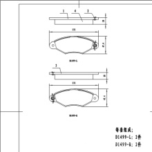 D1499 brake pads oem price brake pad black metal brakes pad for renault